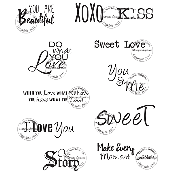 Fonds PLANCHE DE 11 TAMPONS ANGLAIS 3
